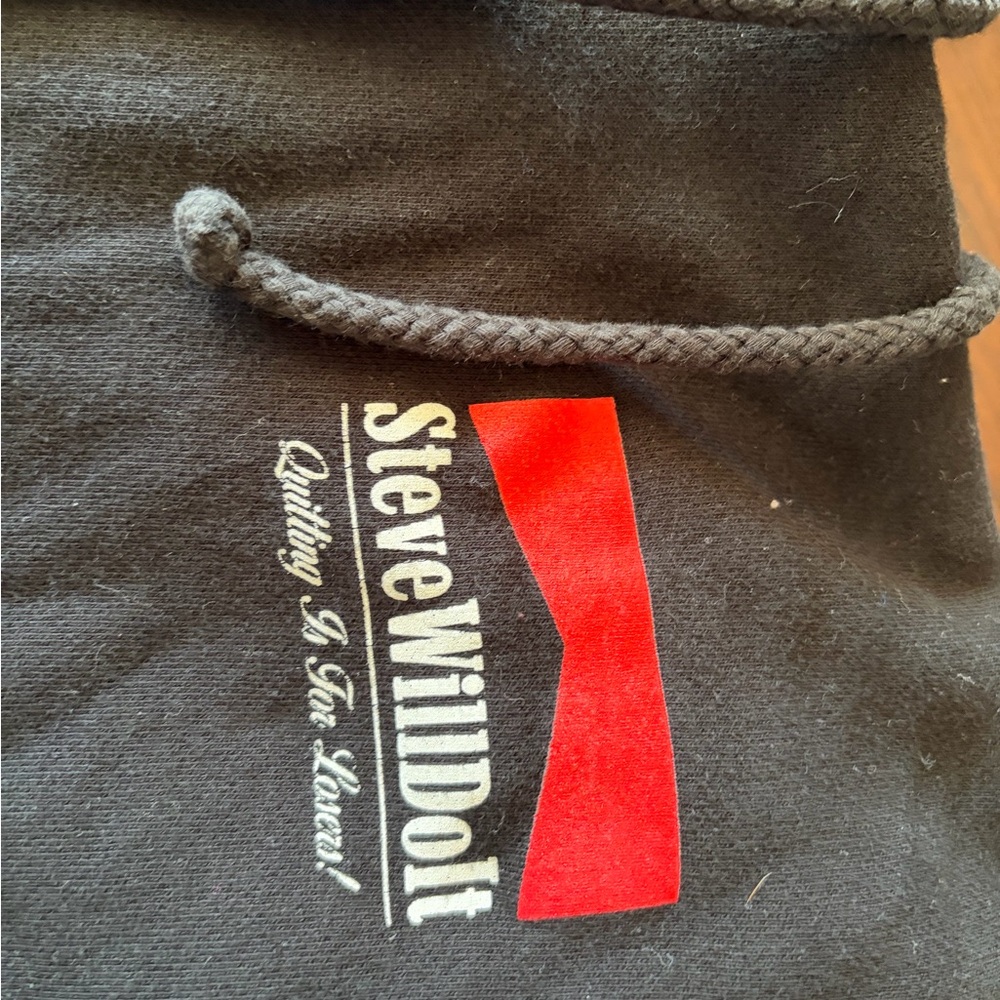 “Stevewilldoit” men’s black sweatshirt